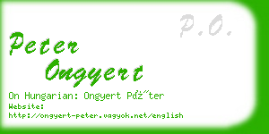 peter ongyert business card